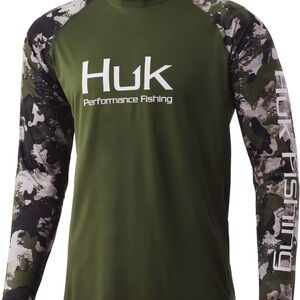 Huk Green Performance Fishing Shirt